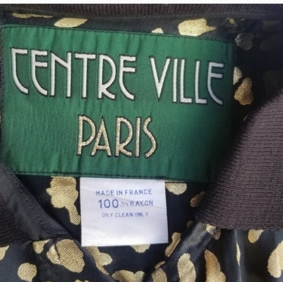 Centre Ville vintage French Golden leopard button down 2X ..14-18 - Picture 6 of 14